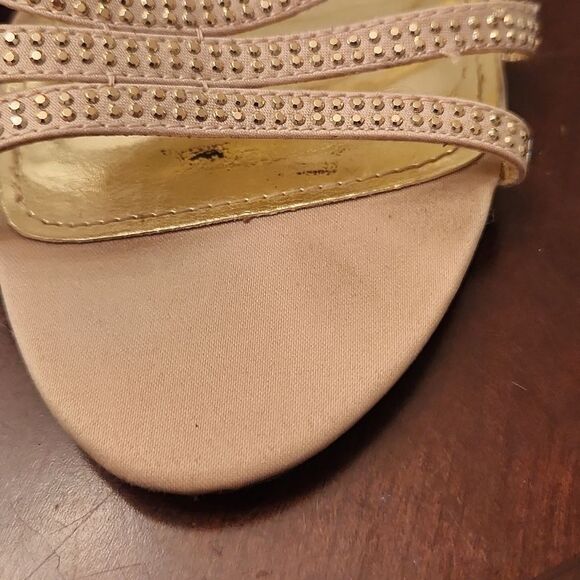 Touch of Nina Gold Strappy Sandals - Picture 3 of 6